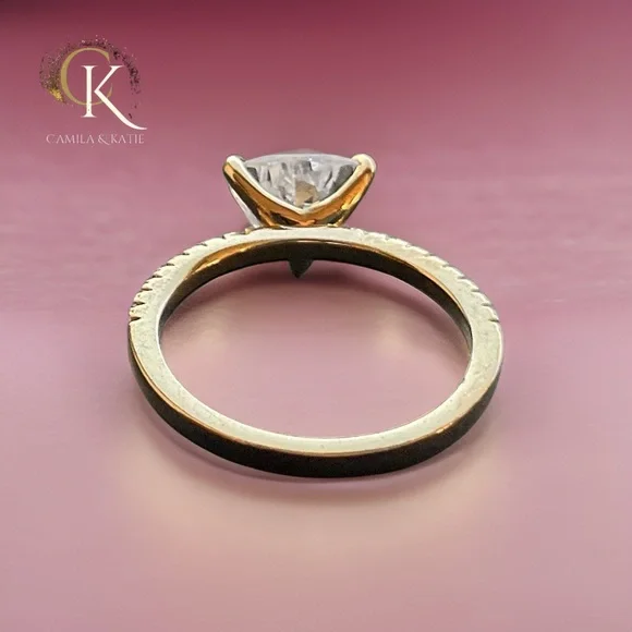 Trillion Lab Diamond Engagement Ring - Picture 2 of 4